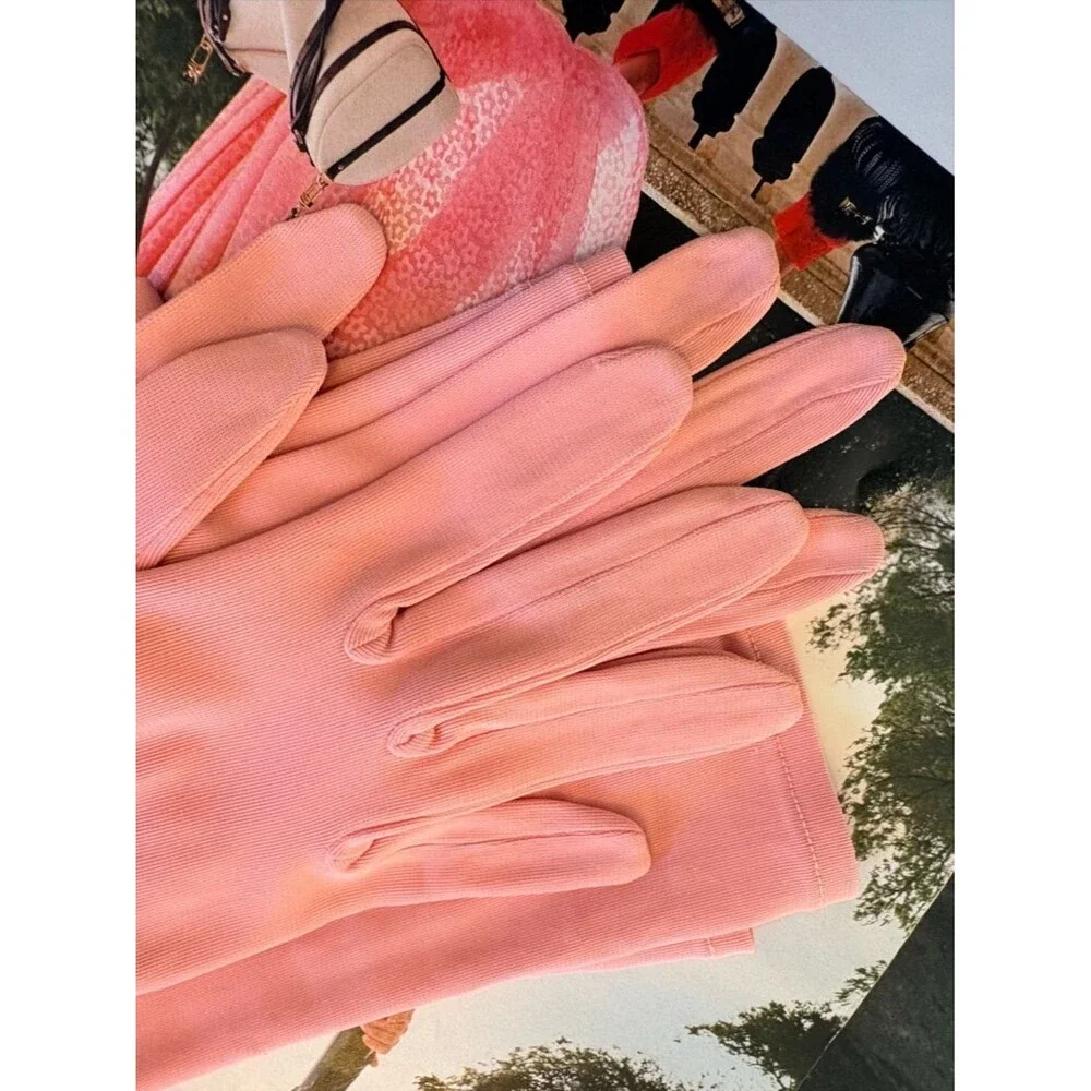 VTG Van Raalte Pink Opera Gloves Size 6.5